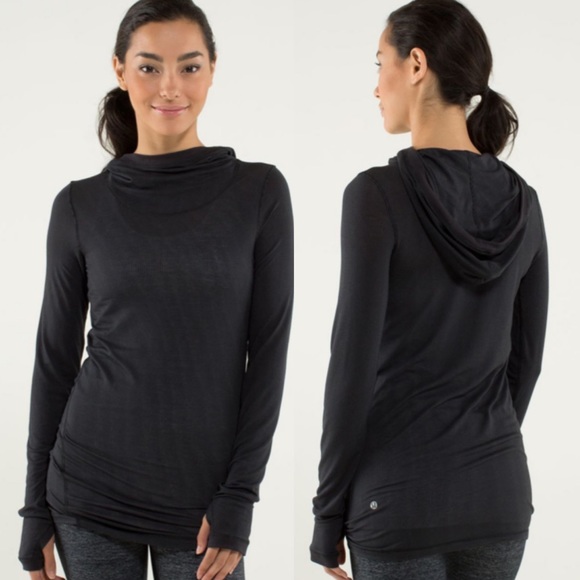 Lululemon Karmady Long Sleeve Hoodie Black Top 8